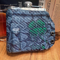 Shamrock Drip Clover Flask & Kydex Flask Carrier Combo