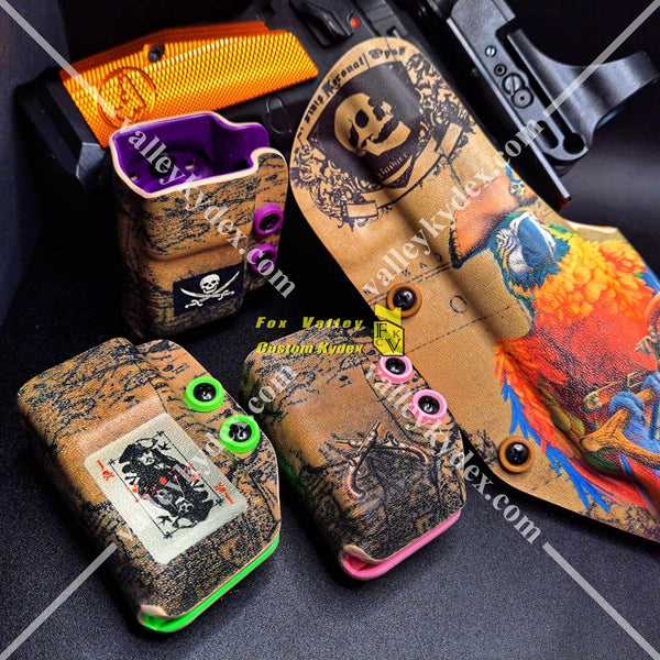 CZ Pirate Parrot Holster and Art Matching Magazine Set