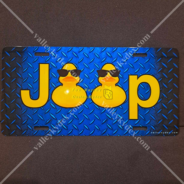 Jeep Duck Vanity Plate - Blue